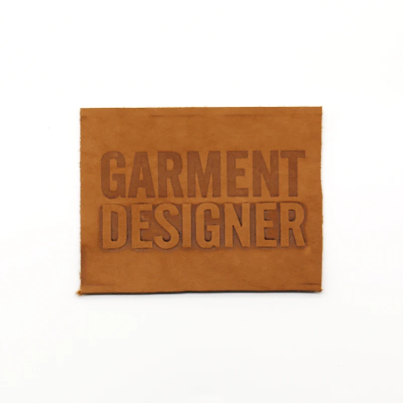 Best price Custom denim brand jeans logo Embossed Genuine leather patches sew on clothing pu leather labels for hats/Handbags