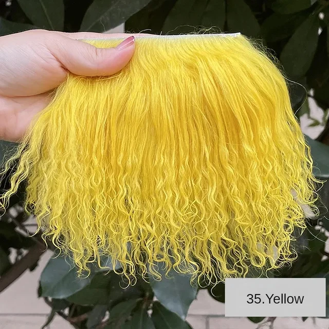 Высококачественный Мех животных материал «DIY» овчина шерсть монгольский мех ягненка вьющиеся волосы для наращивания куклы парики аксессуары волос