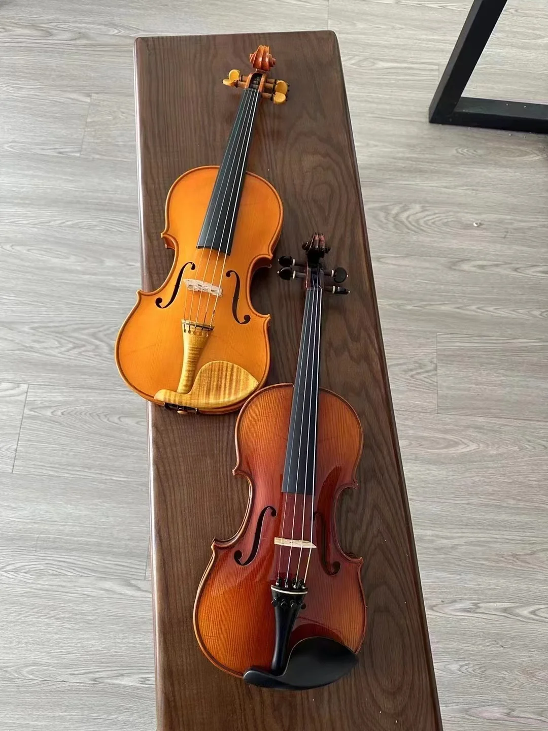 Customized flame maple solid wood left hand 5 string violin custom high level violon