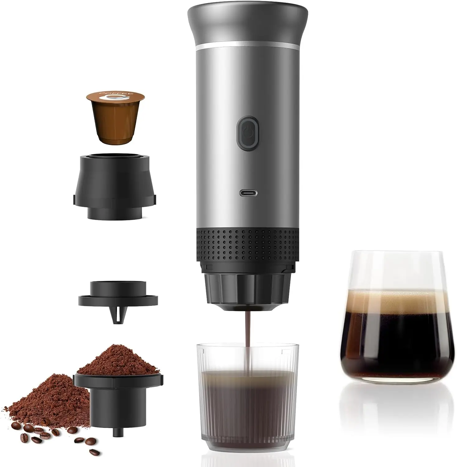 travel portable espresso maker cold hot extract coffee multi-function 3 in 1 Portable mini Hand Espresso  Capsule Coffee Machine