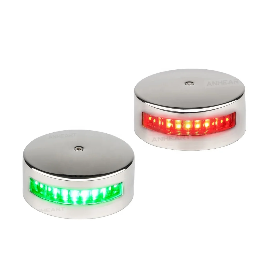 12VDC Yacht Marine Supplies Pontoon Boat Ship Waterproof LED Red Green Navigation Lights
