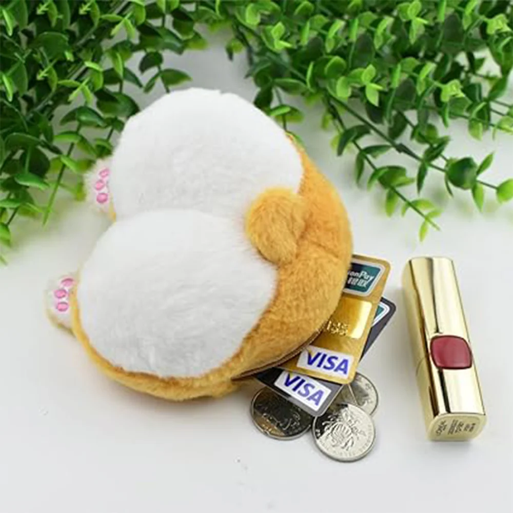 Funny Novelty Small Kawaii Purse Mini Wallet Corgi Butt Coin Wallet for Girls Women Christmas Gifts