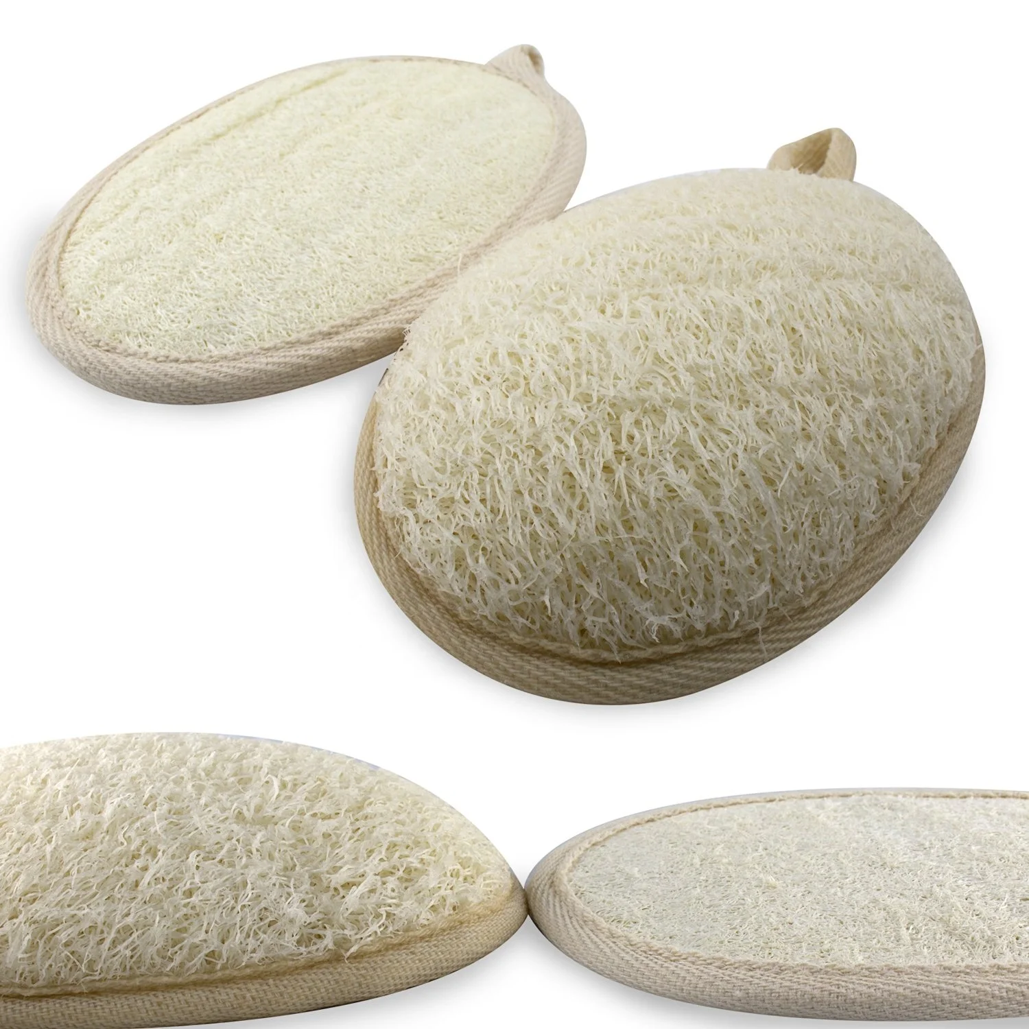Biodegradable Luffa Pads Natural Loofah Sponge Exfoliating Body Scrubber for Shower Bath Shower Loofah Sponge