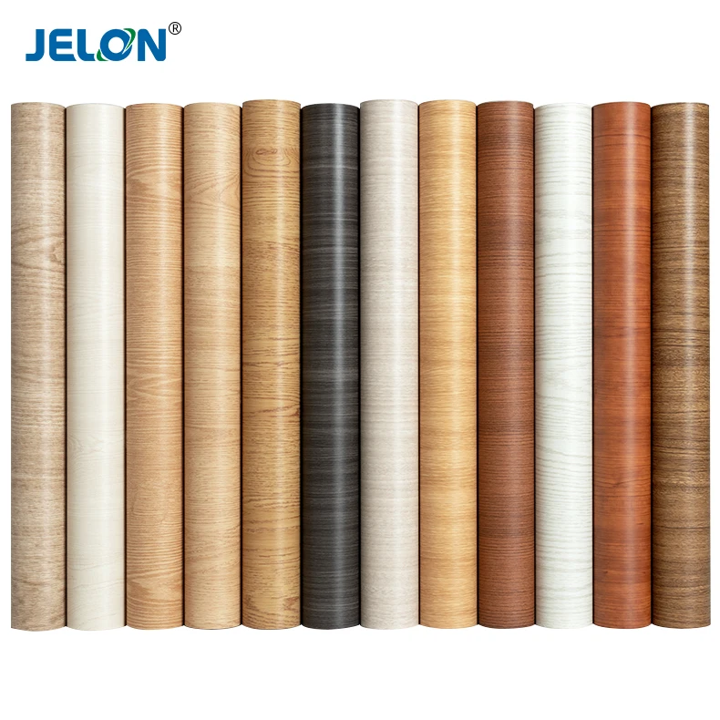 Texture Laminate Kitchen Cabinet Wrap Self Adhesive Wallpaper Wall Paper Furniture Sticker Vinyl Wood Grain PVC Film For Sale