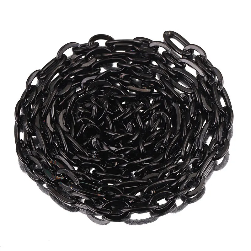 Selling In Meter Rose Black Gold Stainless Steel Round Flat Rectangle Chain Link Women Paper Clip Paperclip Link Chain Necklace