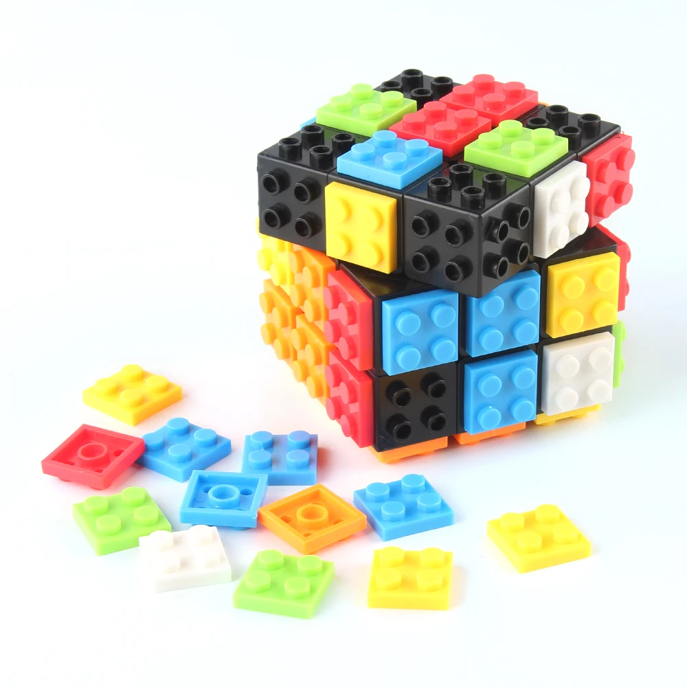 3*3 Magic Cube DIY Building Block Toy STEAM Construction Toy Set Puzzle Cube for Kids Educational Toy