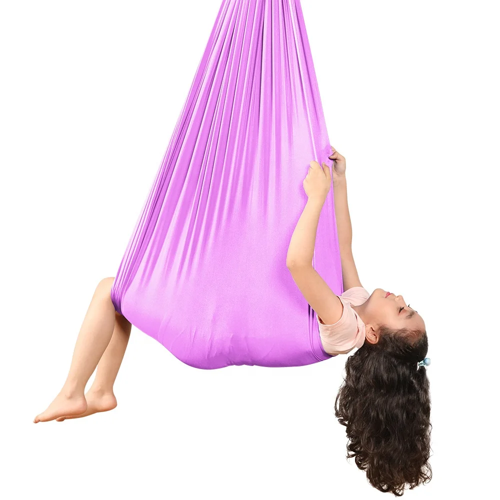 Factory Direct Customized Color Size Logo Lightweight Indoor Home Swing Yoga Hammock for Kids Play
