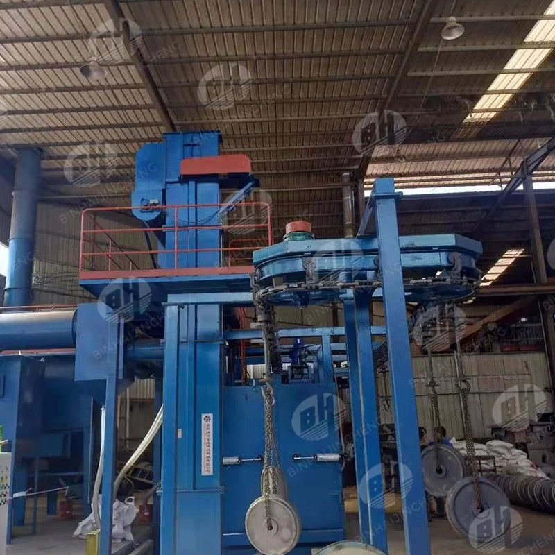 Ce Approval Catenary Stepping Shot Blasting Machine / Q38 Hanging Chain Shot Blasting Machine