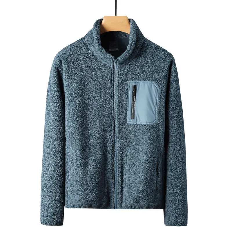 2023 Wholesale Hot Style Custom Fleece Jacket High Quality Winter Fleece Casual Men Fleece Sherpa Jacket