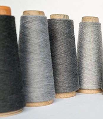 china factory melange yarn knitted fabric  30 melange yarn melange black polyester yarn