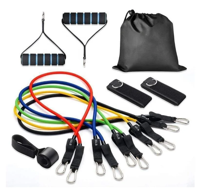 Тренировки Фитнес Эспандеры 11 Комплект 150LB домашнего фитнеса стрейч тренировки фитнес эластичный канат для перетягивания тела 11 шт.