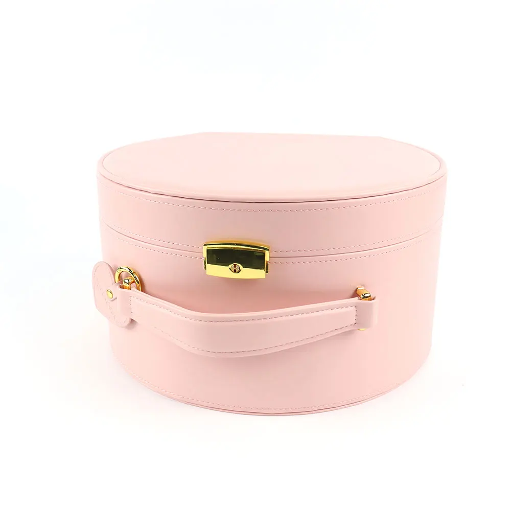 Handmade Decorative Paper Leather Gift Eyelash Cardboard Luxury Baby Cloth Toy Suitcase Gift Storage Packaging Box With Handle