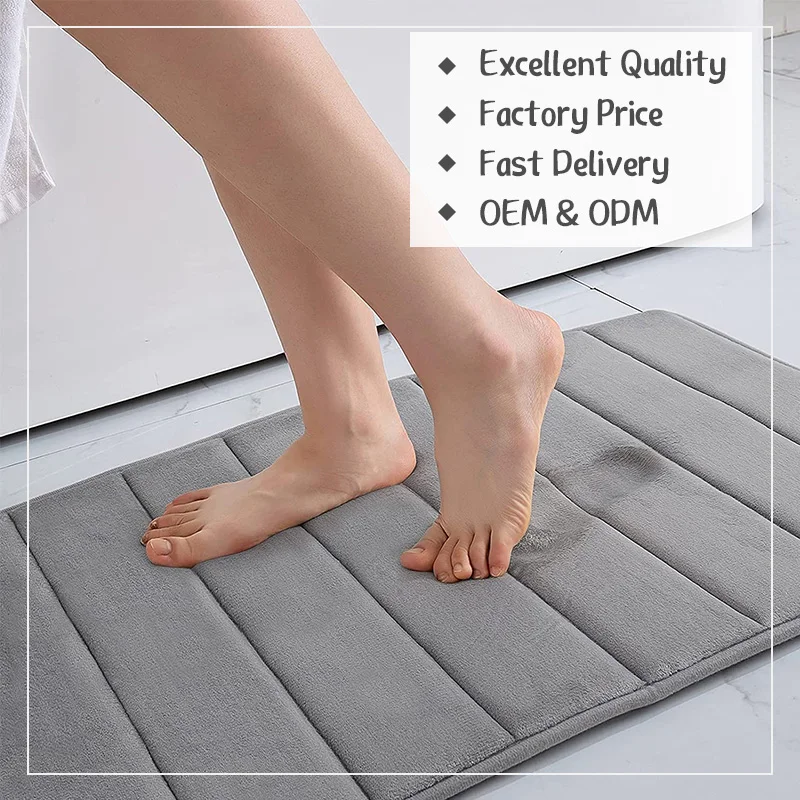 Amazon hot sale Bath Mat Soft Absorbent Bathroom Rugs Non Slip Large bathroom rug set for Bathroom