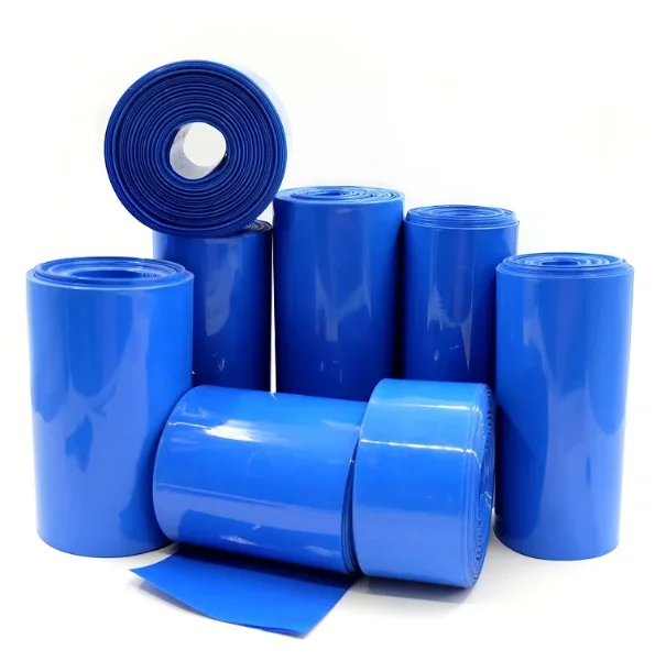 18650 Lipo Battery PVC Heat Shrink Tube Pack 17mm ~ 140mm Width Insulated Film Cover Skin Wrap lithium Case Cable Sleeve Blue