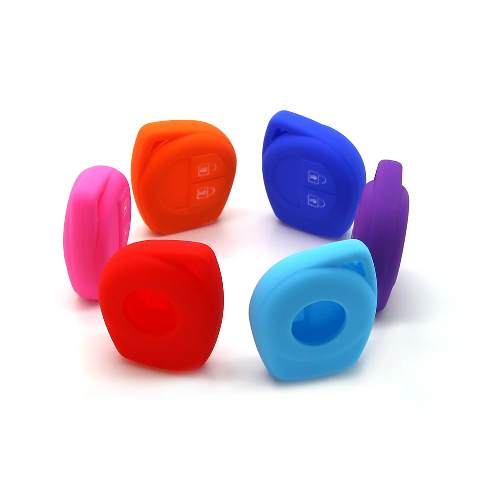 Replacement Silicone 2 Buttons Remote Key Bag Case For Car