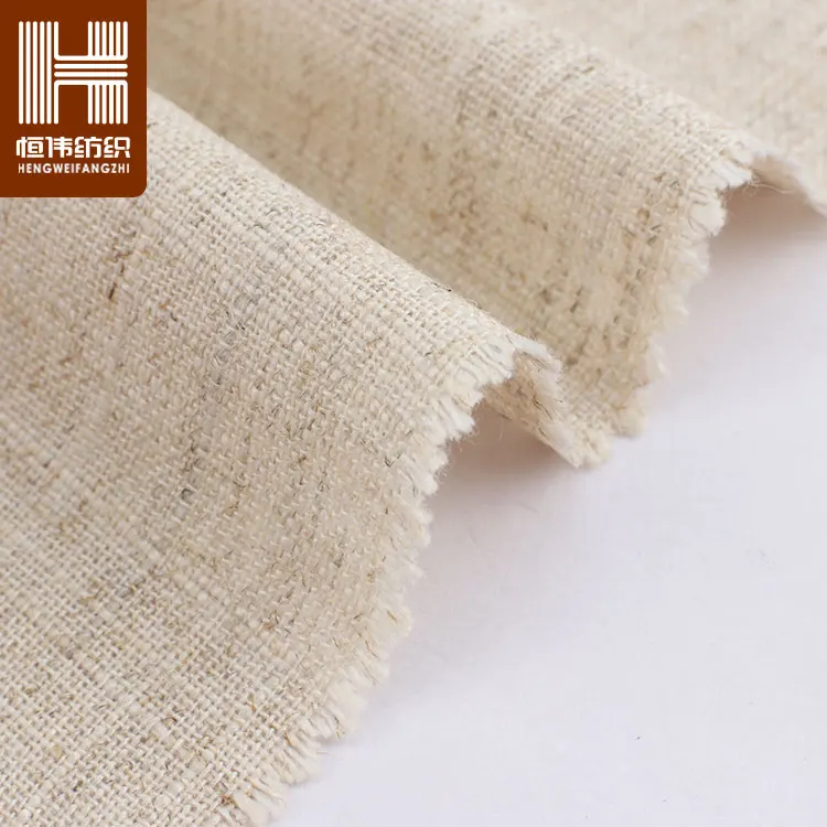 Newest French Linen Cotton slubbed Fabric for Curtains