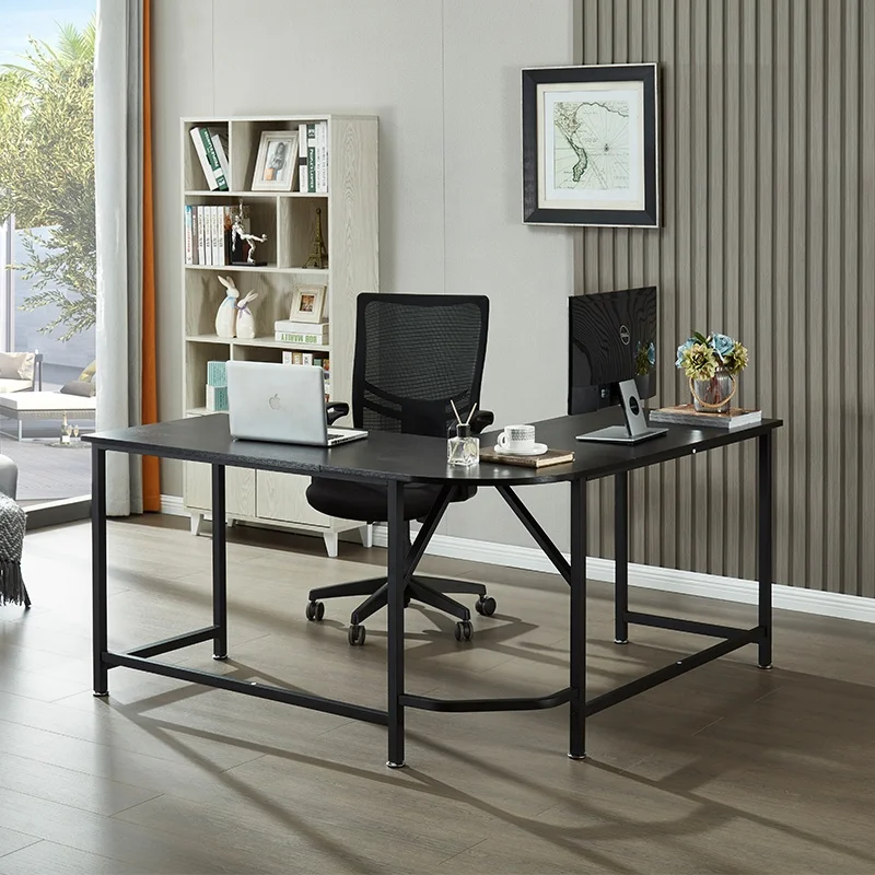 Modern MDF Top BSCI Writing Study Corner Workstation L Shape Laptop Desk