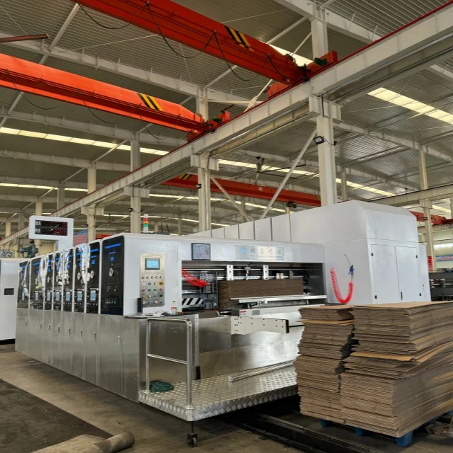 corrugated carton full automatic high speed Flexo Printing slotting die cutting Machine paperboard printer box making machine