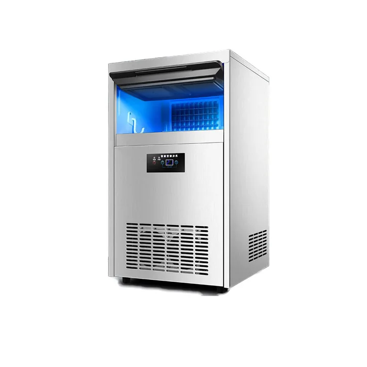 2024 Easy Operation China Automatic Stand-Up Ice Maker Machine Home Use Stainless Steel Commercial Drink Shop Machine Ice Maker