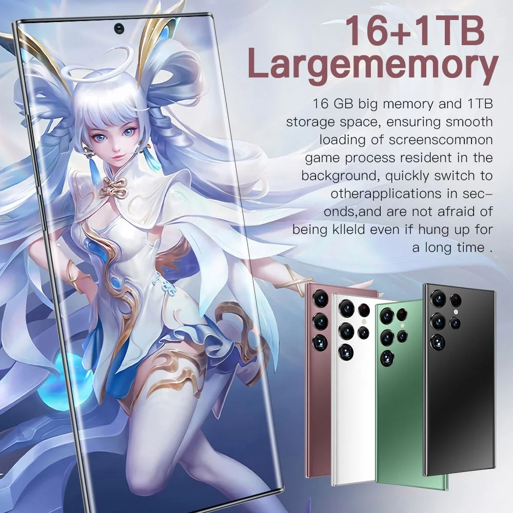 Hot Selling S22 Ultra + Original 7.3 Inch 16gb+1tb 32mp+64mp Android 12.0 Gaming Phone 5g Mobile Phone Cell Phone Smartphone