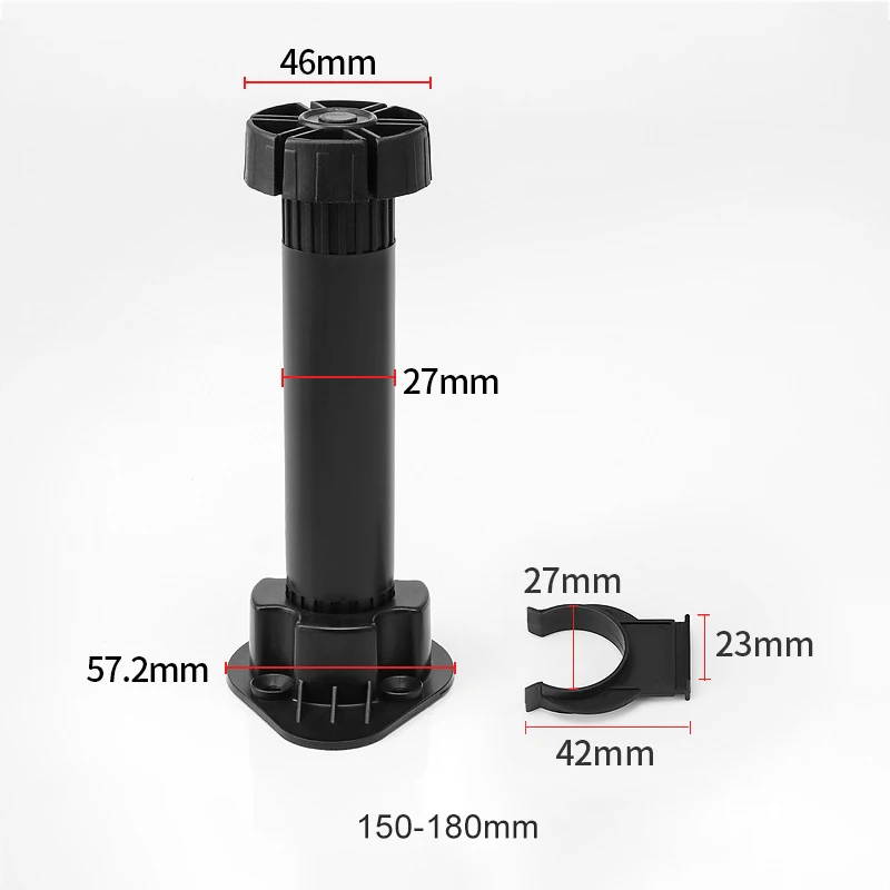 Adjustable Cabinet Leg Kitchen Furniture Legs Plastic Modern for Cabinet Round Plastic Adjustable Height Bed Legs