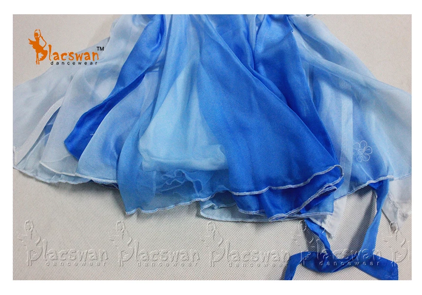 Fading Blue Chiffon Professional Talisman Variation Ballet Company Creations Custom Made Dance Costume