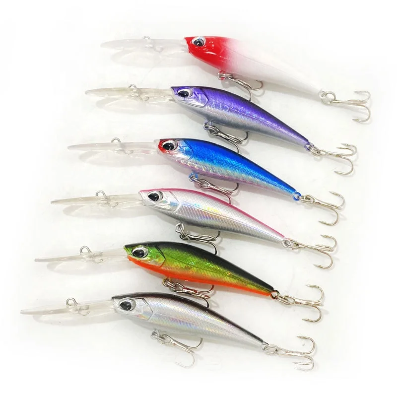 SEASKY 6g 6cm Bass Fishing Artificial Bait Long Lip Crankbait Minnow Hard Lure