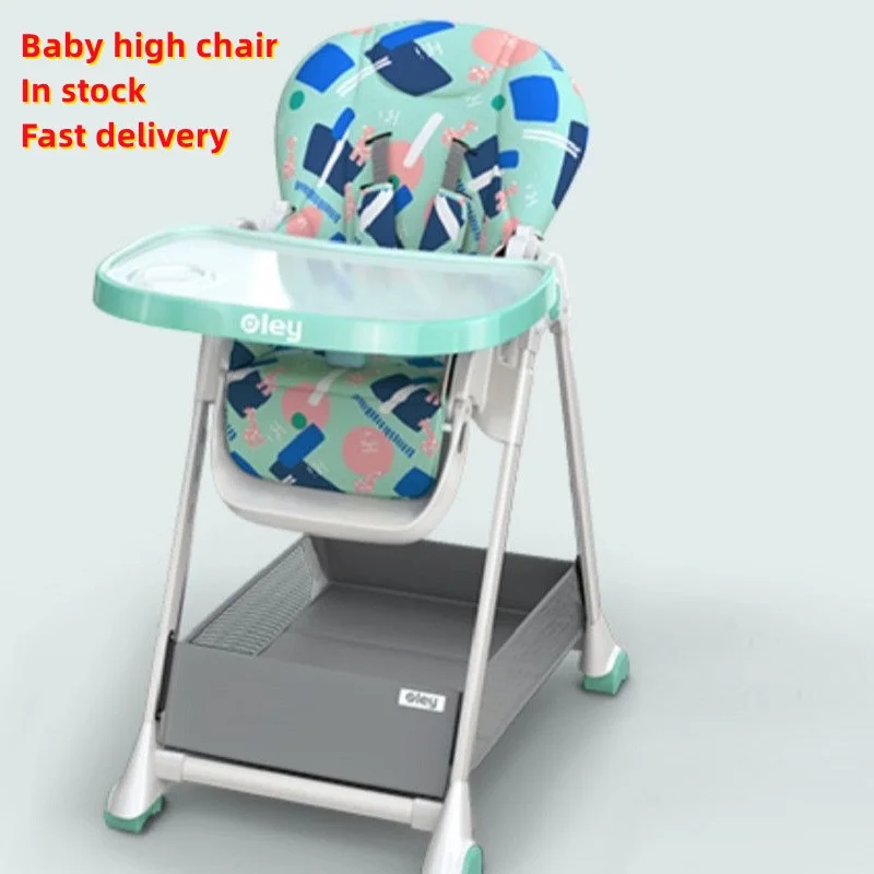 Ready to shipment available fast delivery for high chair baby feeding Green baby chair