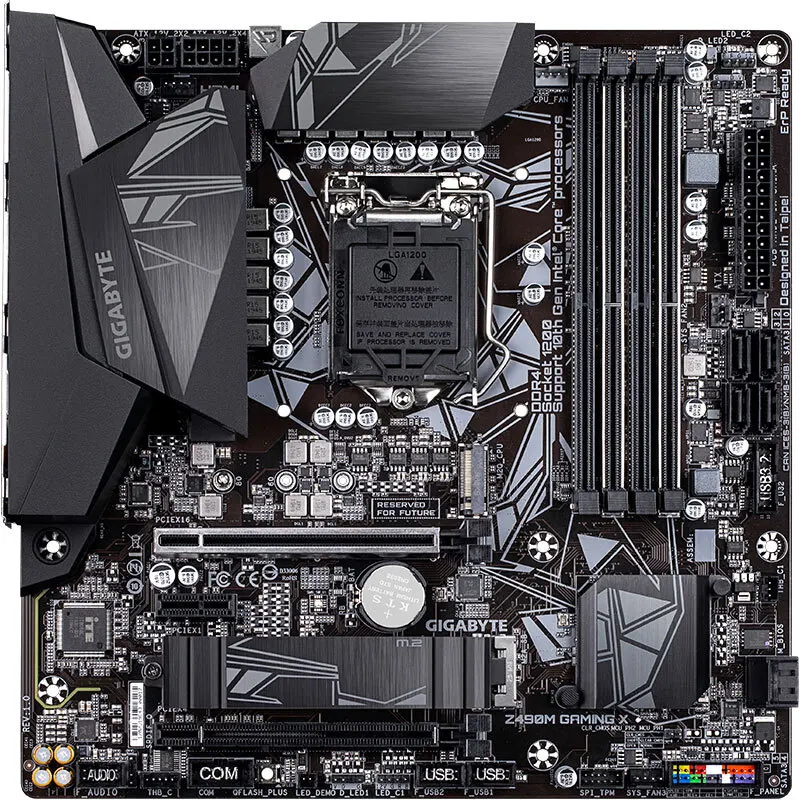 Высококачественная Материнская плата GIGABYTE Z490M GAMING X поддерживает процессор 10900K/10700K (Intel Z490/LGA 1200)