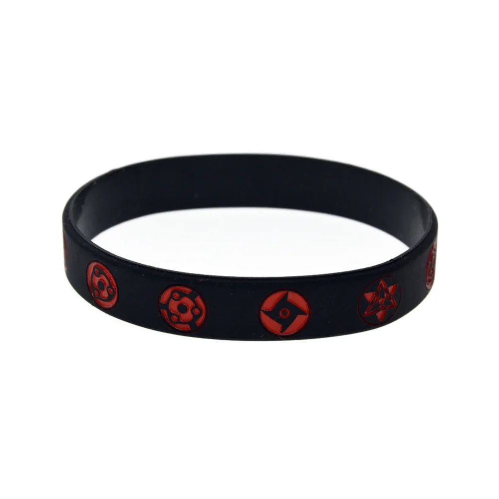Anime Black/White Sport Wristband Male Rubber Silicone Bracelet Cartoon Figure Cosplay Hand Circle Bracelet