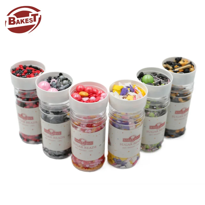 Edible Sprinkles Pearl Stars Sugar Comestibles Bulk Slices Rainbow Gold Blue Edible Sprinkles Candy For Cake Decoration
