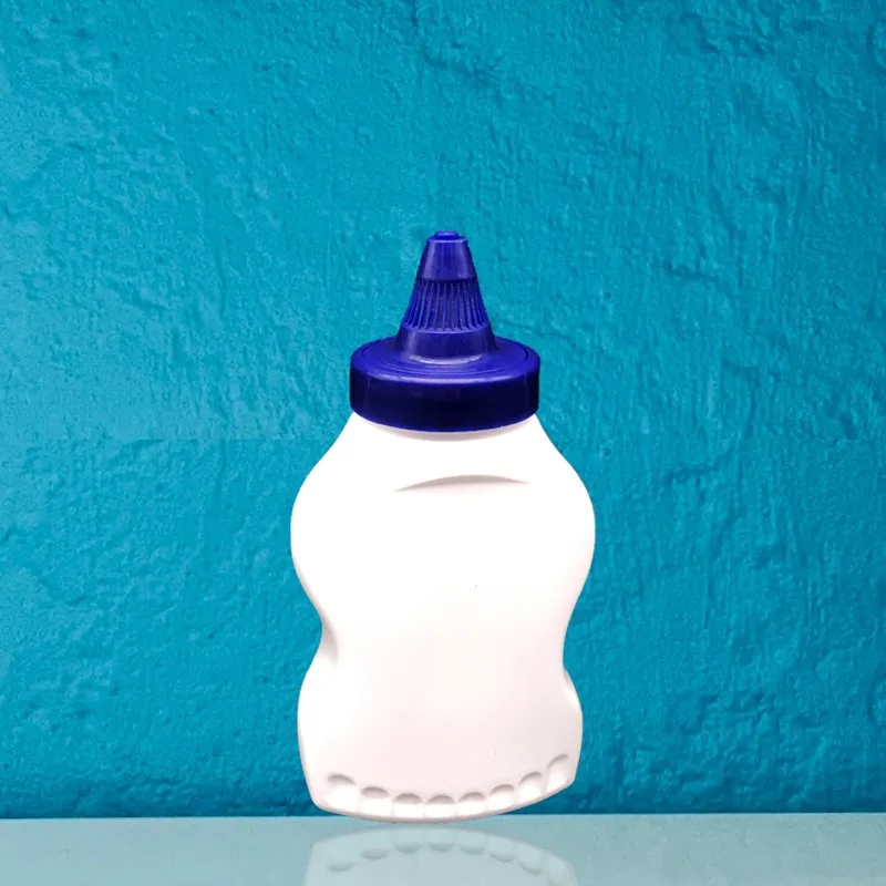 200ml Flip Top Lid Squeeze Bottle Plastic Sauce Honey Ketchup Bottle with Spout Nozzle
