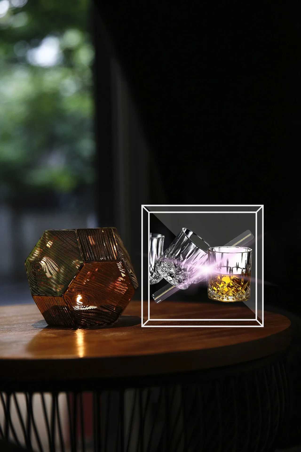 Mini Square 3d hologram fan projector with cover mobile App control portable led fan 3d hologram display in case