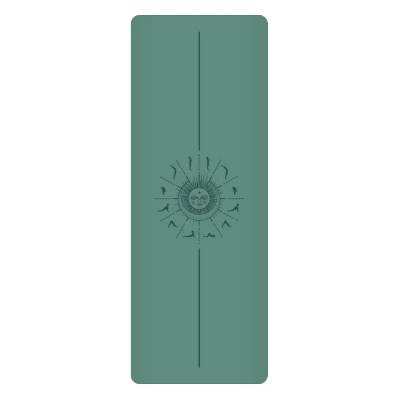 The new hot sale 1.5mm [Sunday Deity Version] Anti-slip local tyrant mat body guide line PU rubber yoga mat