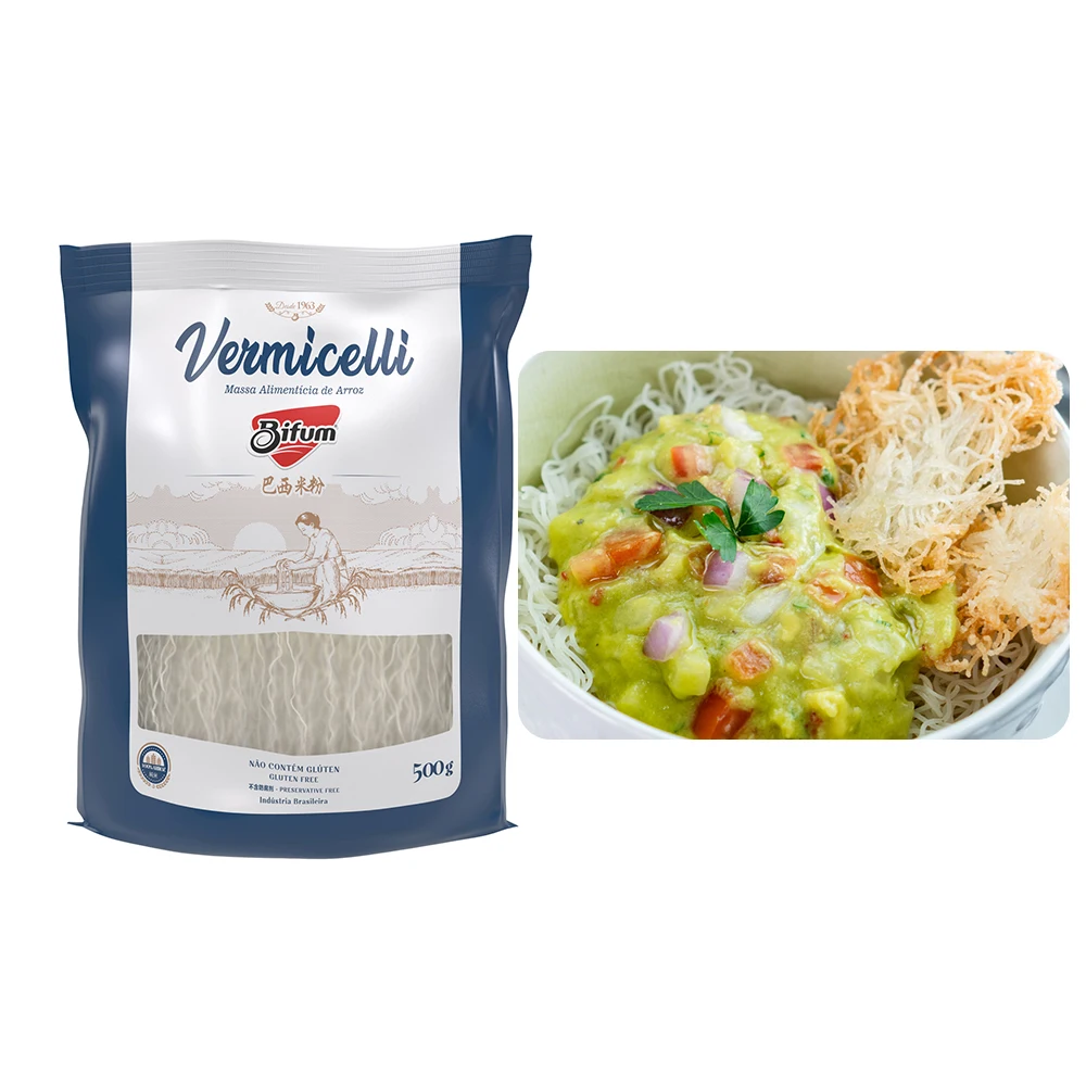 Wholesale Instant Vermicelli Noodles Vegan Food Bifum Original 500G Rice Noodle Gluten Free Food Dried Rice Noodle