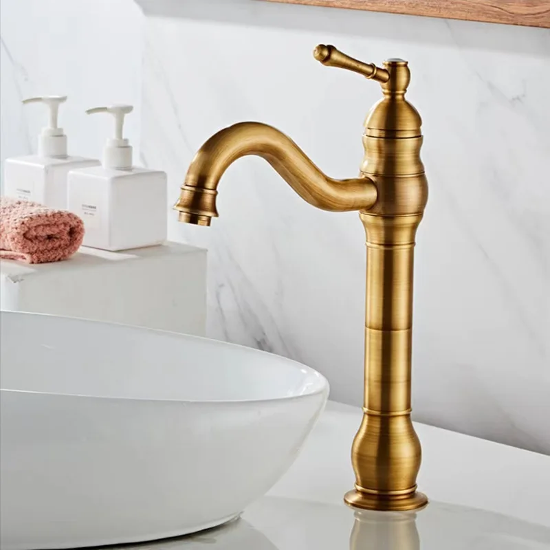Luxury Chrome Deck Mounted Single Handle Brass Gold Basin Faucets