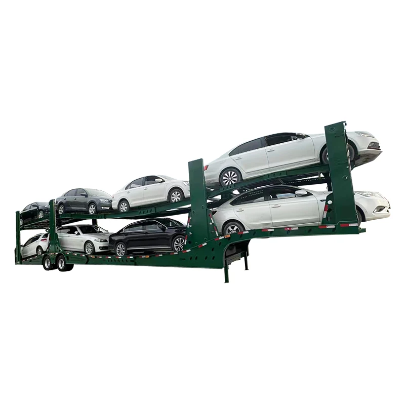 Hydraulic Lifting 4-8 Car Bil Transport 2/3 Axle Car Carrier Trailer For Sale