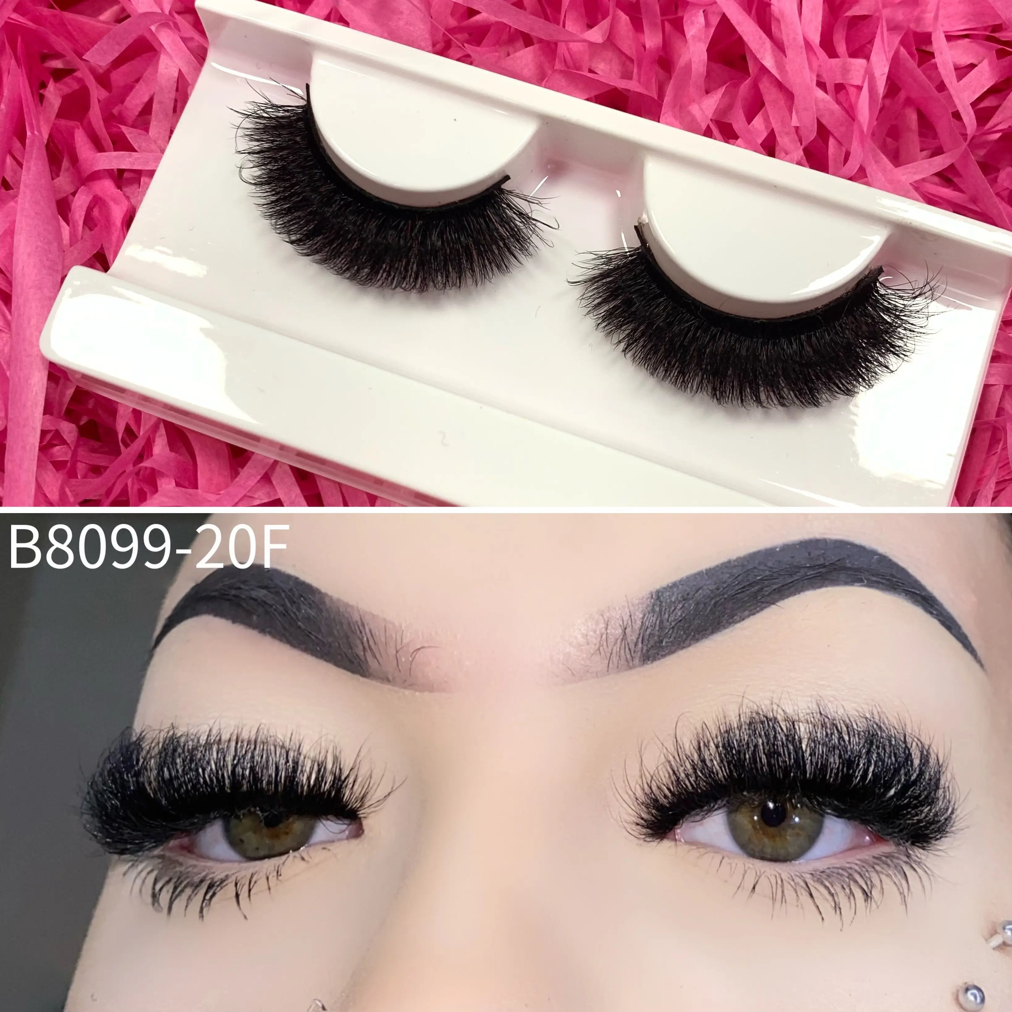 Russian Lash Handmade Soft Magnetic Full Strip Eyelashes Hot Sales 21-25mm Premium Quality Accessory for Enhancing Eye Makeup