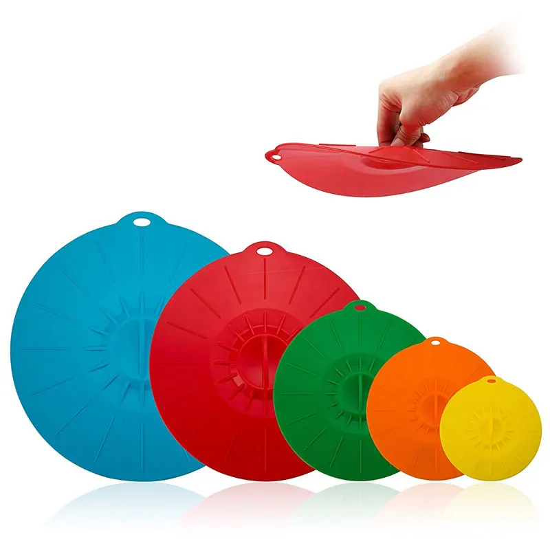 4 piece set Food Grade Universal Reusable bowl cover Flexible Silicone Pot Cover Lid sets