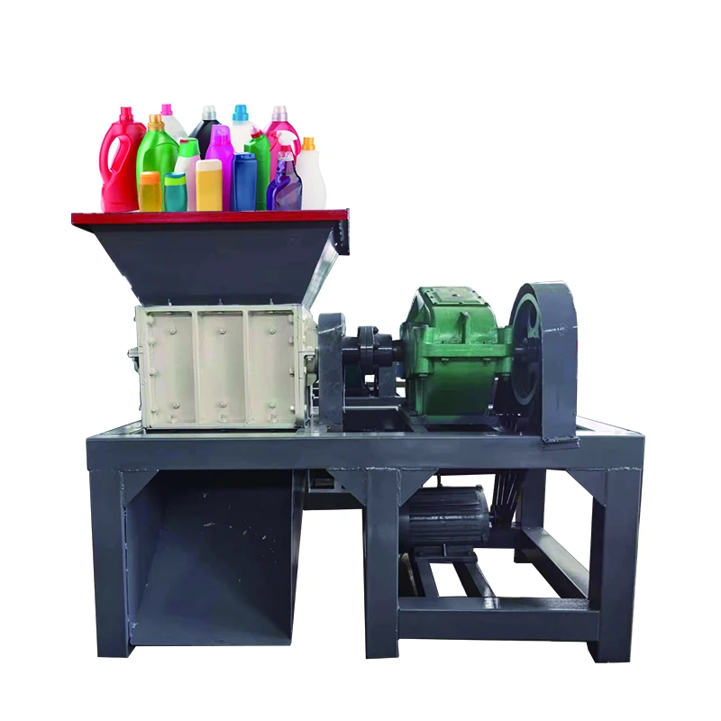 Automatic D400 Miracle Small Stainless Steel Shredder Blade Single Shaft Plastic Film Shredder Electrical Cable Metal Shredder