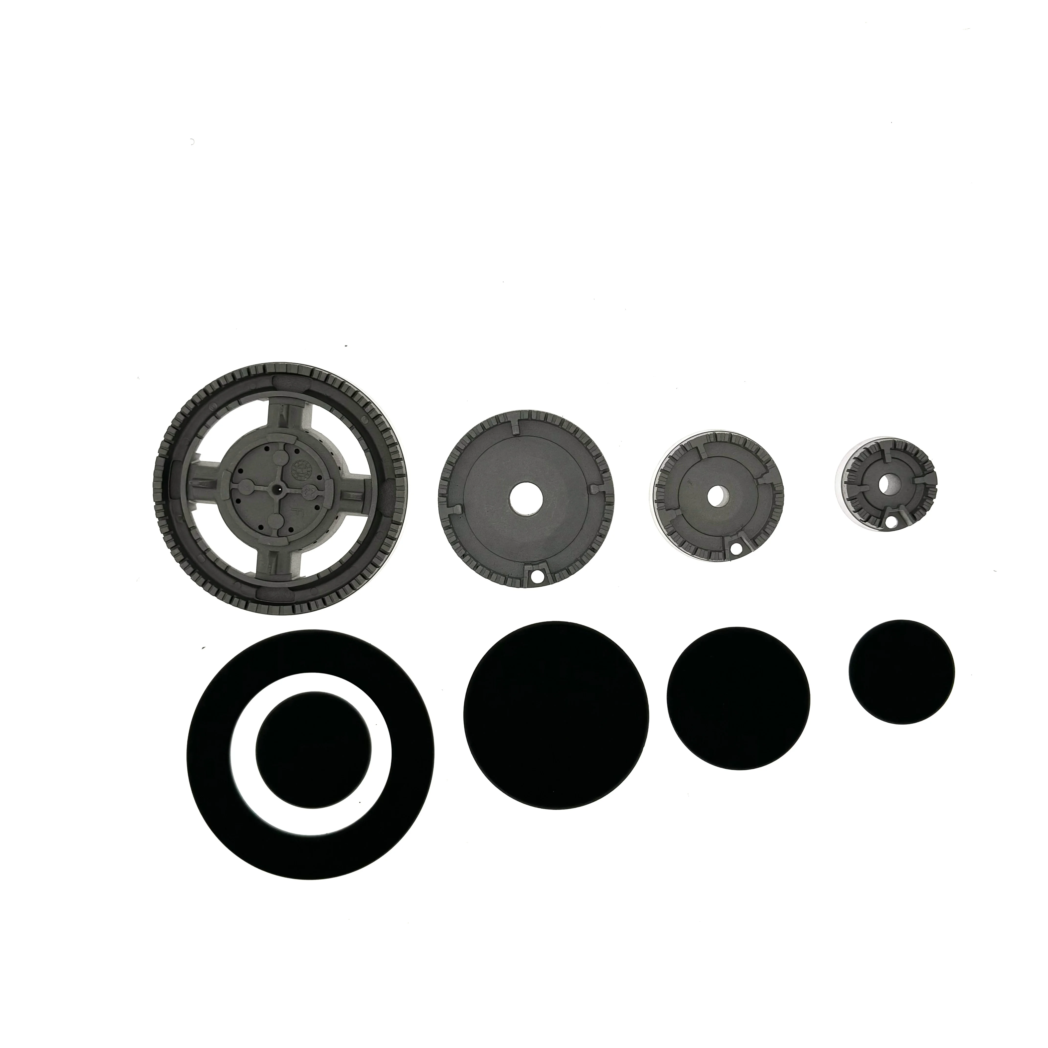 Cooklab Stove Oven Gas Cooktop Steel Glossy&Matt 2mm Burner Head CAP Set (Big+Med+Med+Small) Burner Gas Spare Parts