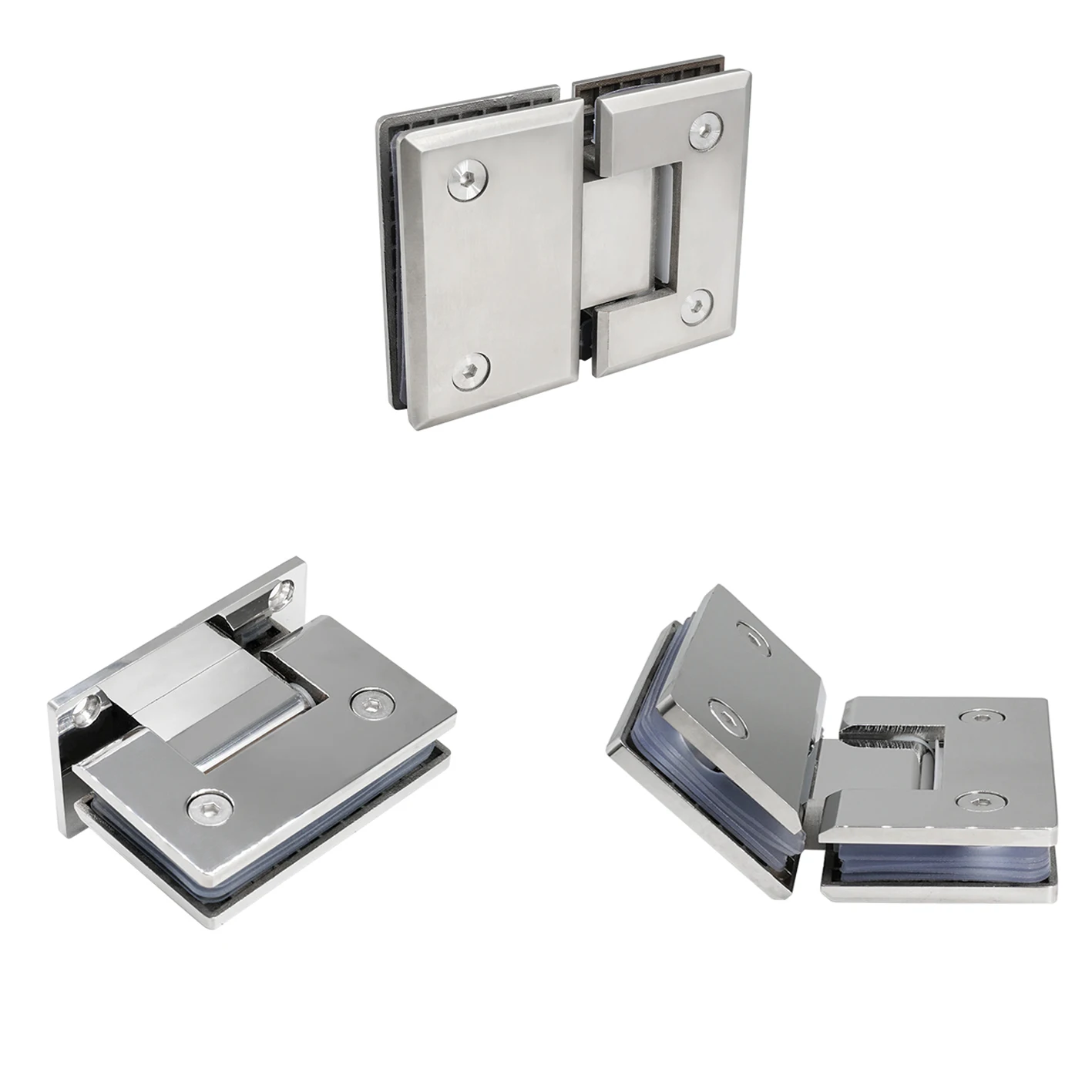 Bathroom Clamp 90/135/180 Degree Hinge 304 Stainless Steel Heavy Shower Glass Door Hinge