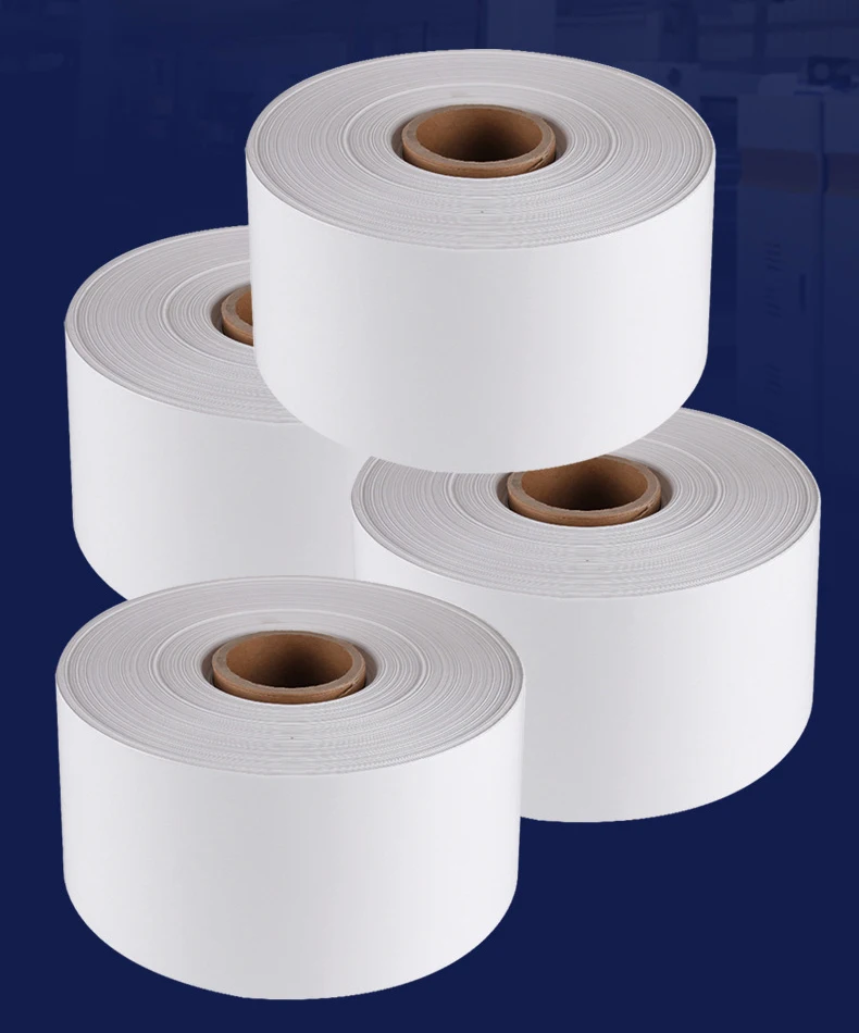 Premium Top Coated Self Adhesive Direct Thermal Label Material in Jumbo Roll for Shipping Logistics Sticker Label