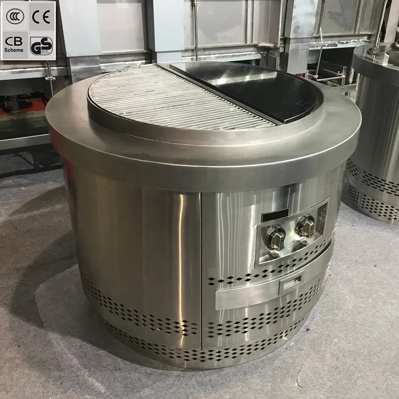 Gas grill rotating bbq grill
