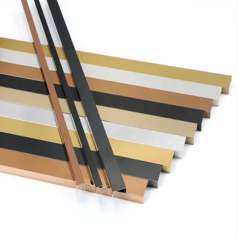 Hot Sales Stainless Ceramic Tile Trim For Wall Decoration U Shape Stainless Steel Edge Trim Decorative Tile Trim