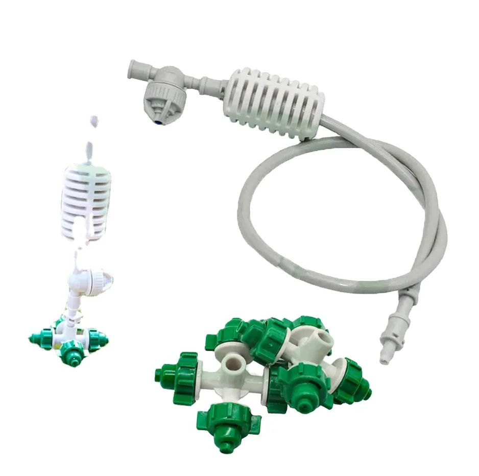 Hanging Accessary Garden Water Atomizing Micro Sprinkler Greenhouse Irrigation System Four Outlet Mist nozzle