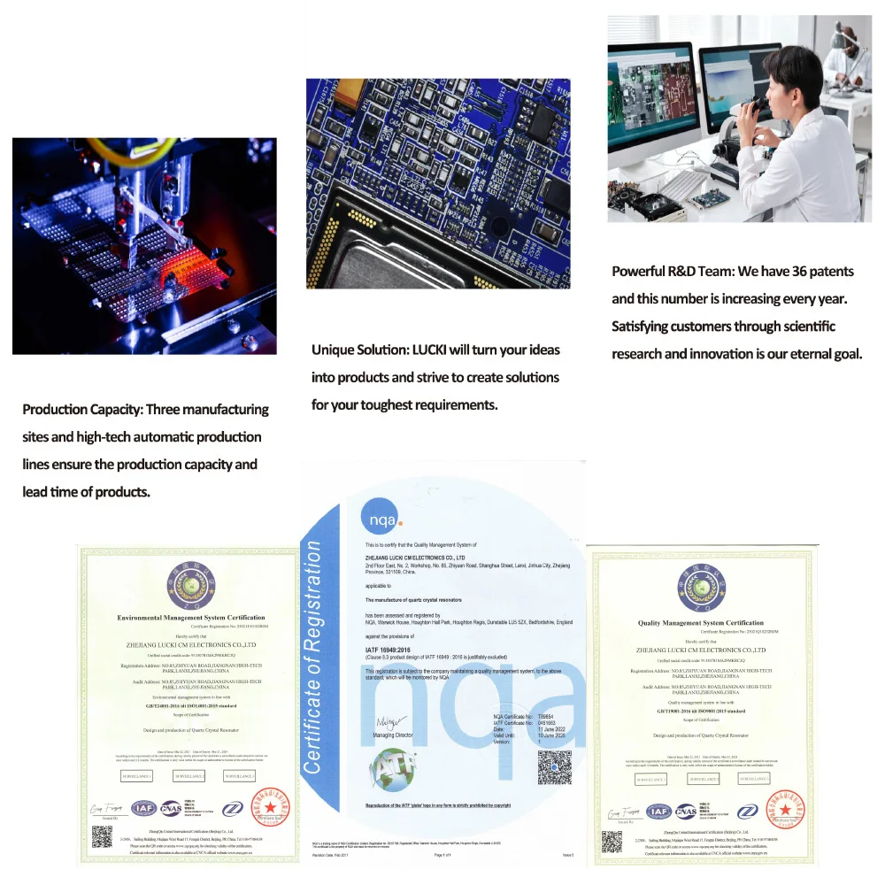 Люки HC-49S SMD осциллятора 16 МГц с украшением в виде кристаллов кварцевый