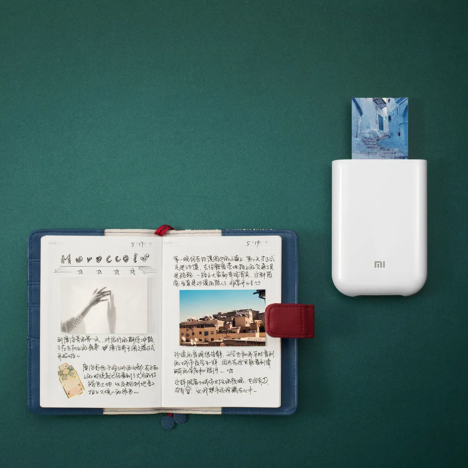Xiaomi Mi Portable Photo Printer Mini Pocket BT 5.0 APP Control AR Photo Printer ZINK Sticky-backed Photo Paper Fast Imaging