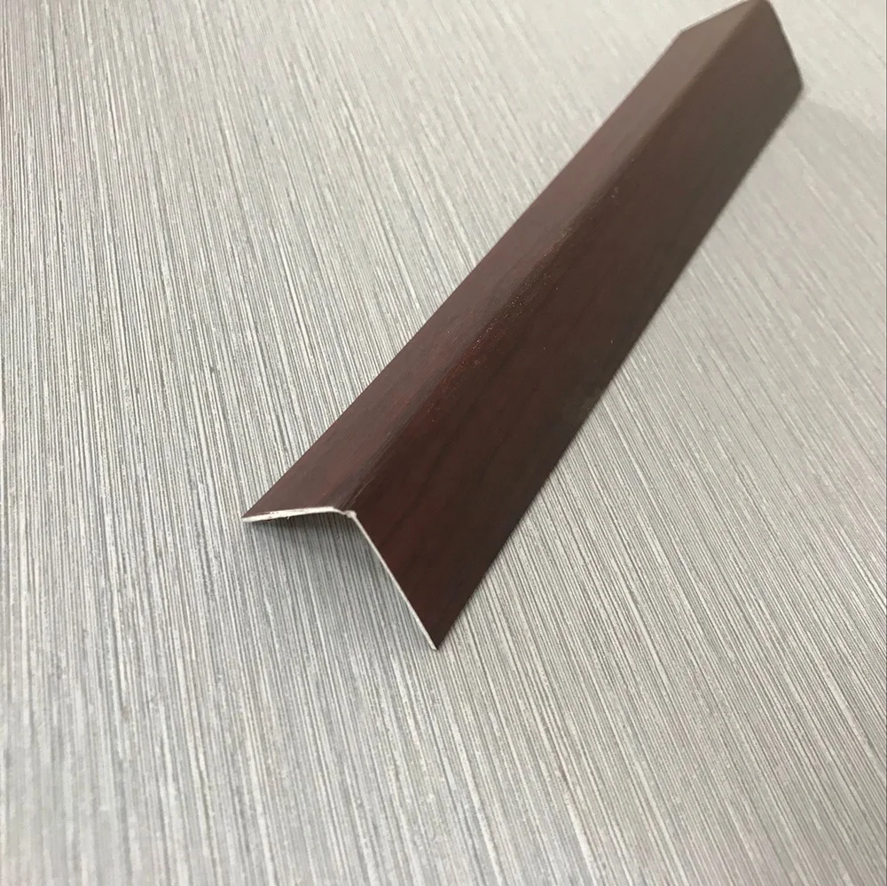 Wood Effect Plastic Pvc 25x25mm Rigid Angle Cover Trim For Wall Panels