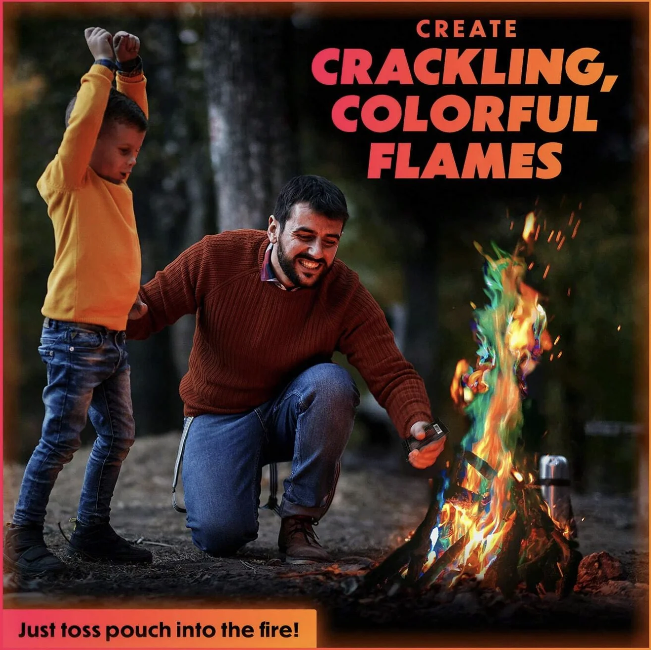 Blaze Magical Flames Fire Fire Pits and Campfire Accessories Create Rainbow Fire Magic Changer Camping Essentials 30 Packs